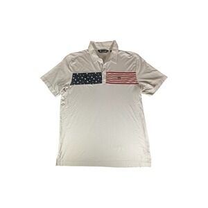 Travis Mathew Shirt Adult Extra Large White Polo Pullover Pima Golf America Mens